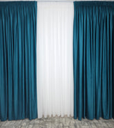 Draperie catifea turcoaz blackout 90%